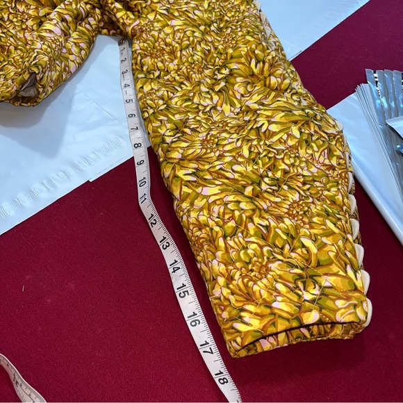 KIKA Vargas CROP JACKET NEW Mum Floral Quilted Jacket GOLD Yellow tan Button Up - Picture 9 of 16